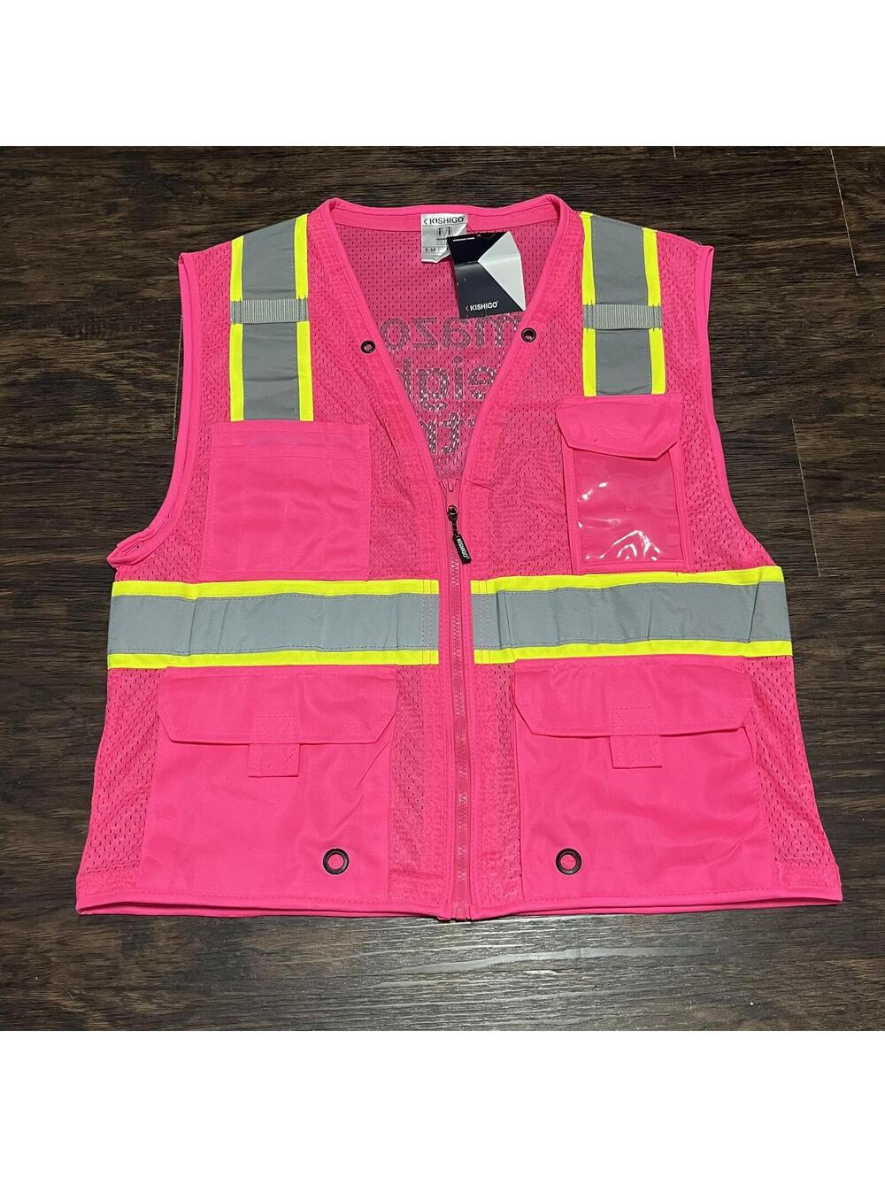 NWT Kishigo Pink Reflective Safety Vest Size S-M